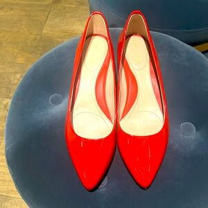 Taryn Rose kitten heel, red patent leather, size 8.5